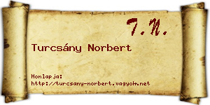 Turcsány Norbert névjegykártya