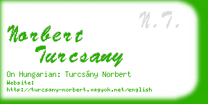 norbert turcsany business card