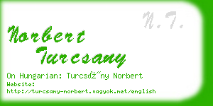 norbert turcsany business card